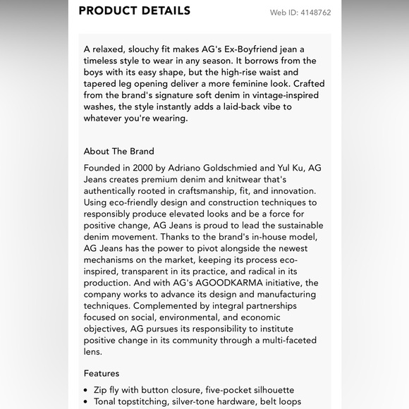 AG EUC EXBOYFRIEND JEANS - Picture 7 of 8